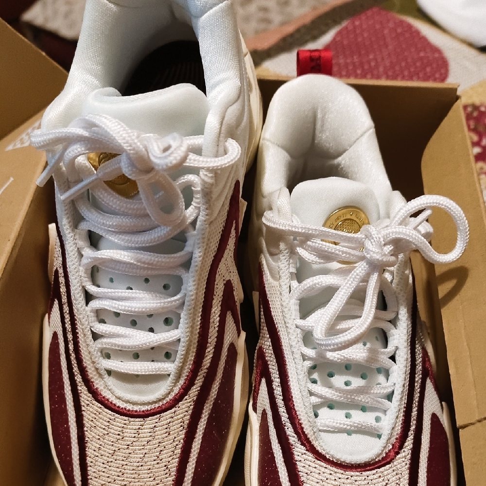 Nike Women's White and Red Sneakers